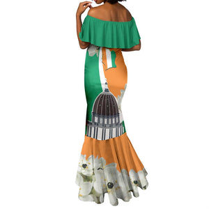 Personalized Ivory Coast Independence Day Mermaid Dress Ornithogalum Arabicum Happy 64 Years Anniversary