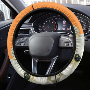 Ivory Coast Independence Day Steering Wheel Cover Ornithogalum Arabicum Happy 64 Years Anniversary