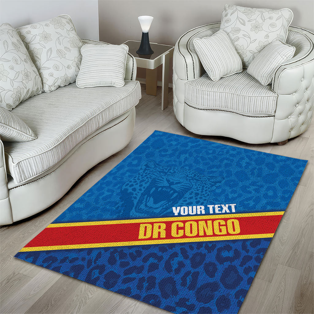 DR Congo Basketball Custom Area Rug 2026 Go Leopards