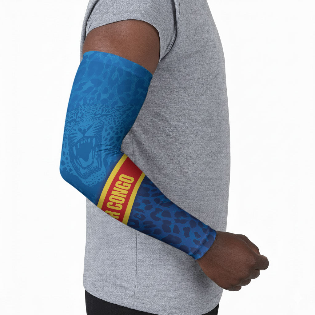 DR Congo Basketball Custom Arm Sleeves 2026 Go Leopards