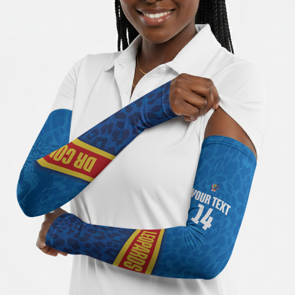 DR Congo Basketball Custom Arm Sleeves 2026 Go Leopards