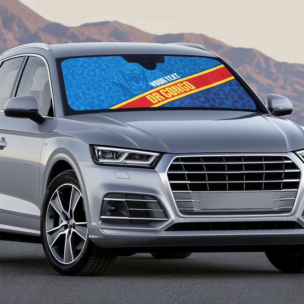 DR Congo Basketball Custom Auto Sun Shade 2026 Go Leopards