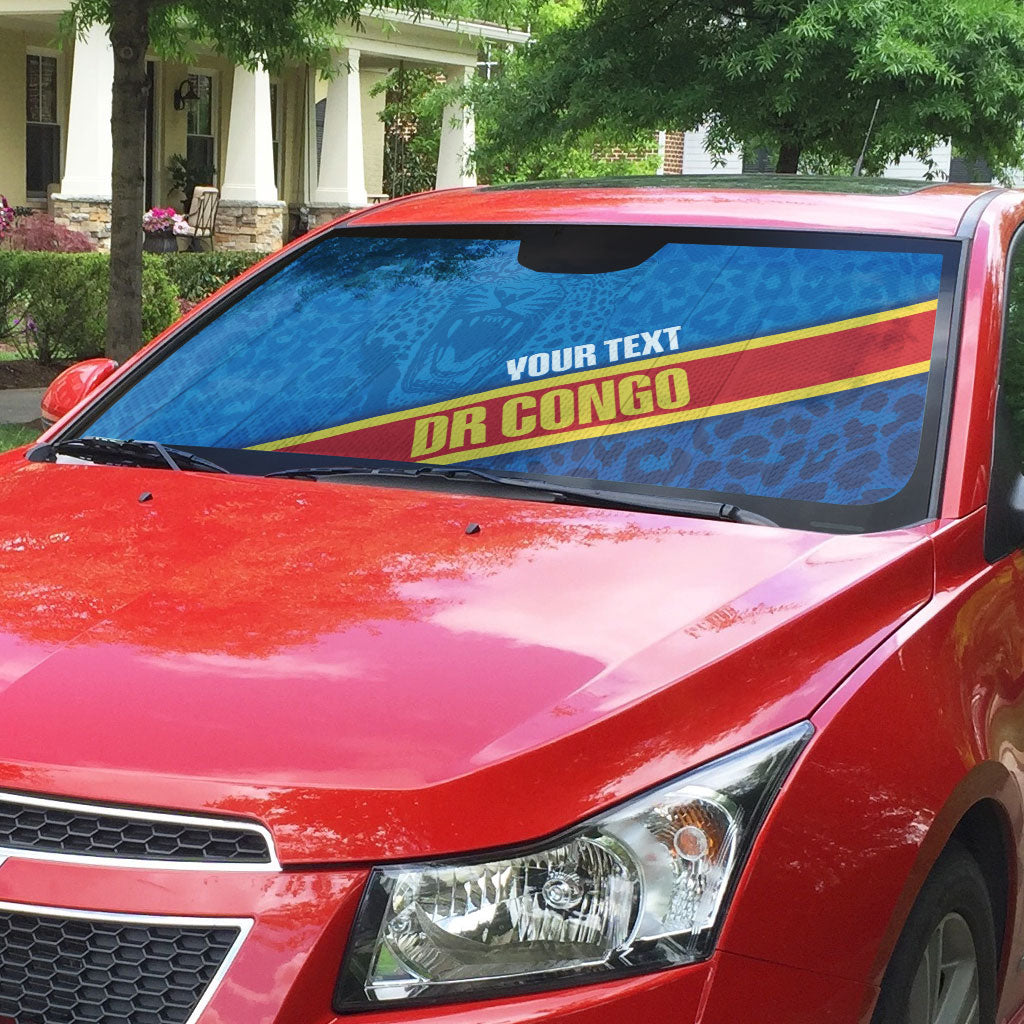 DR Congo Basketball Custom Auto Sun Shade 2026 Go Leopards