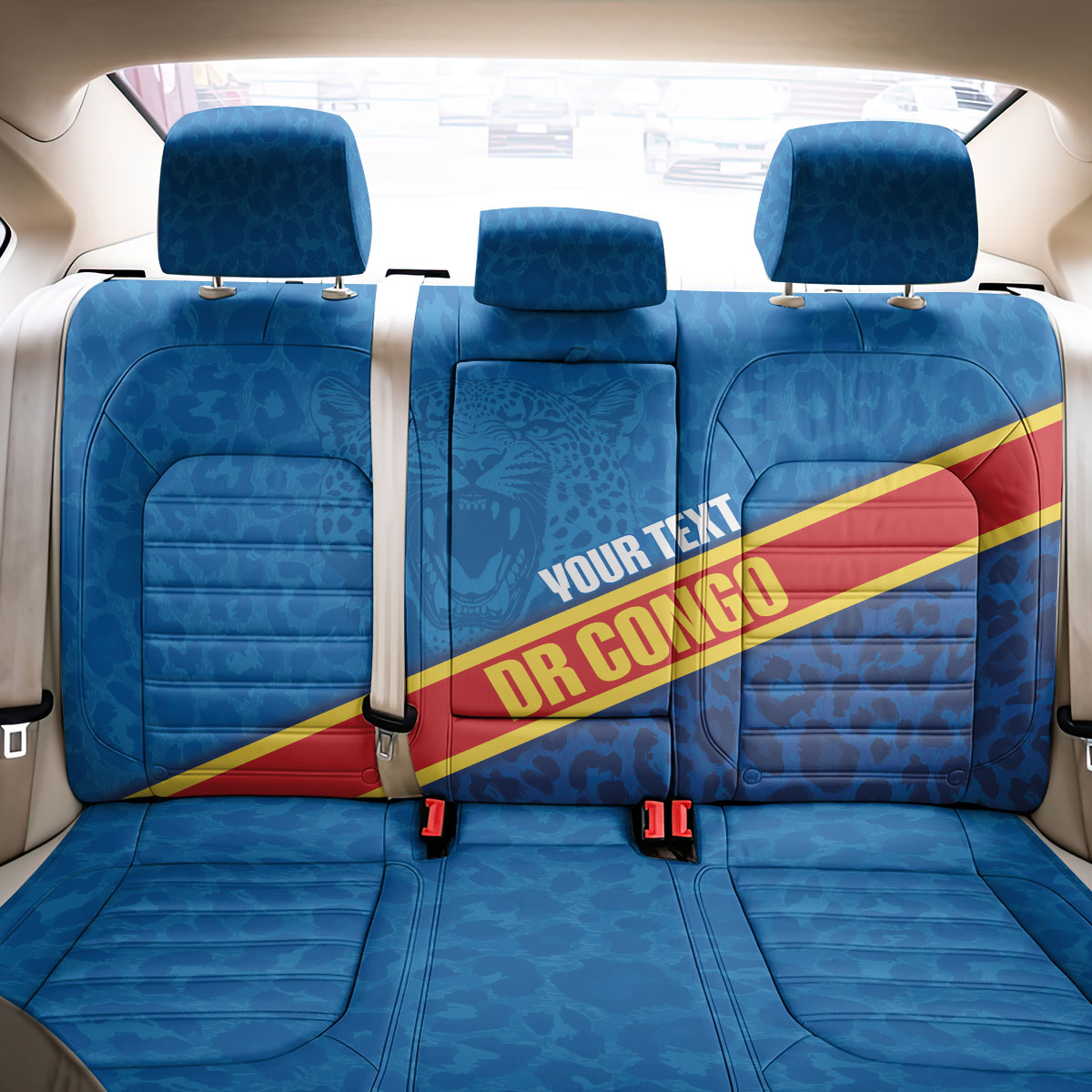 DR Congo Basketball Custom Back Car Seat Cover 2026 Go Leopards