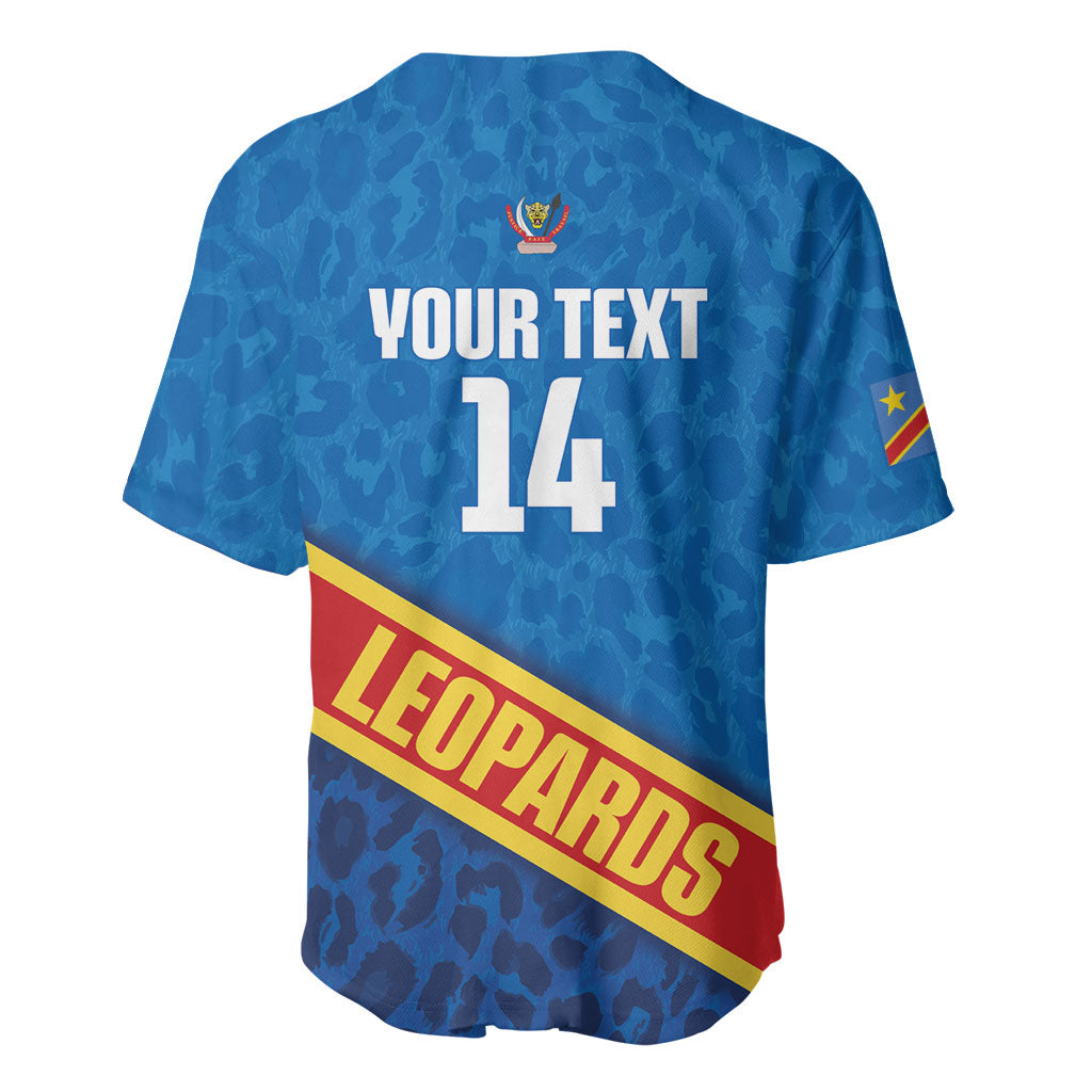DR Congo Basketball Custom Baseball Jersey 2026 Go Leopards