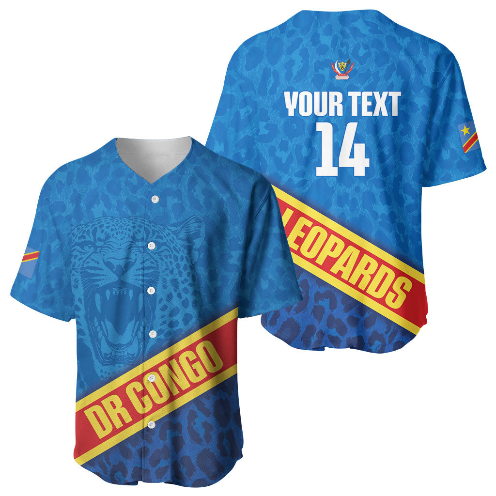 DR Congo Basketball Custom Baseball Jersey 2026 Go Leopards