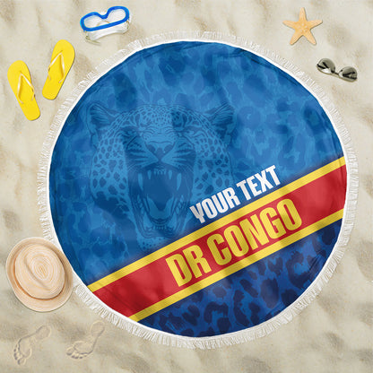 DR Congo Basketball Custom Beach Blanket 2026 Go Leopards