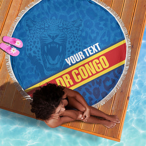 DR Congo Basketball Custom Beach Blanket 2026 Go Leopards