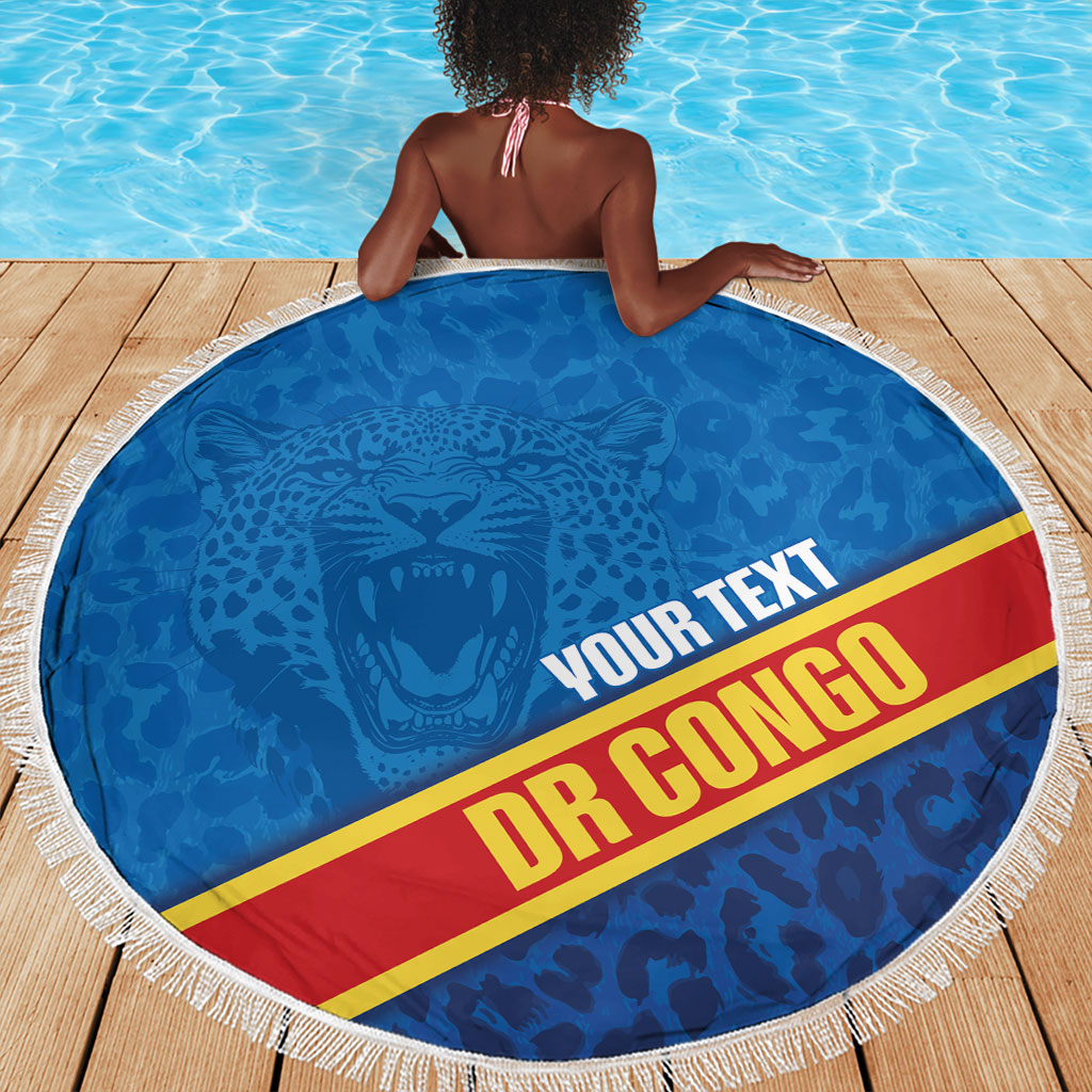 DR Congo Basketball Custom Beach Blanket 2026 Go Leopards