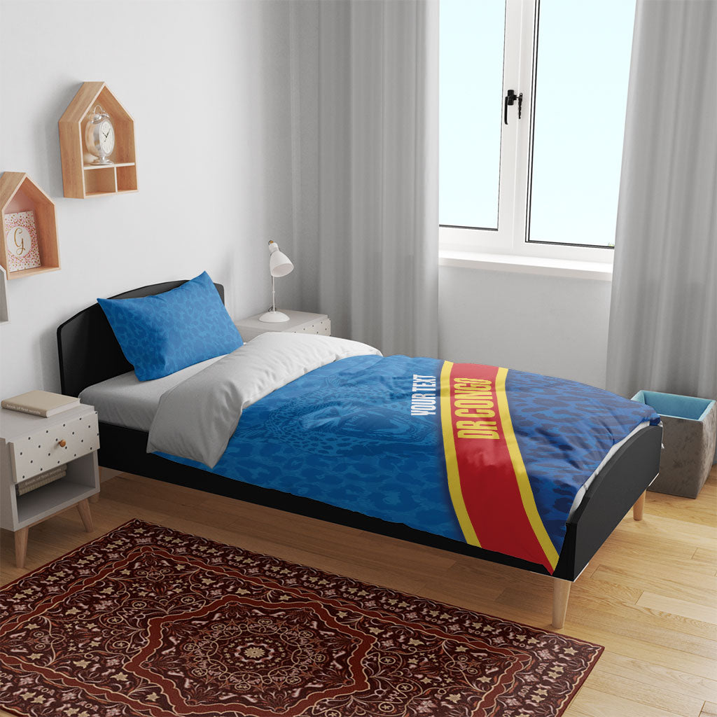 DR Congo Basketball Custom Bedding Set 2026 Go Leopards