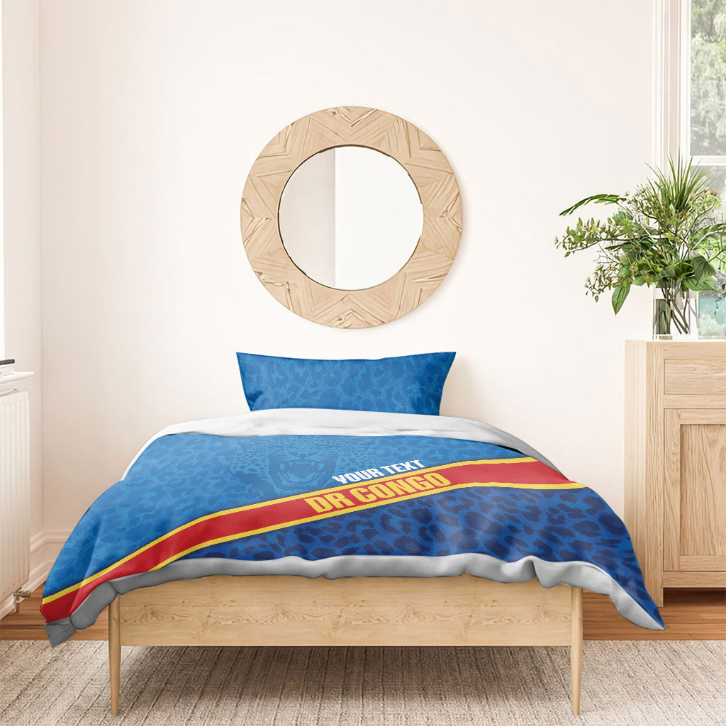 DR Congo Basketball Custom Bedding Set 2026 Go Leopards