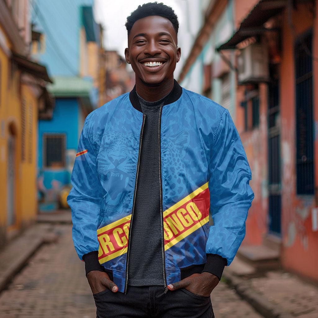 DR Congo Basketball Custom Bomber Jacket 2026 Go Leopards