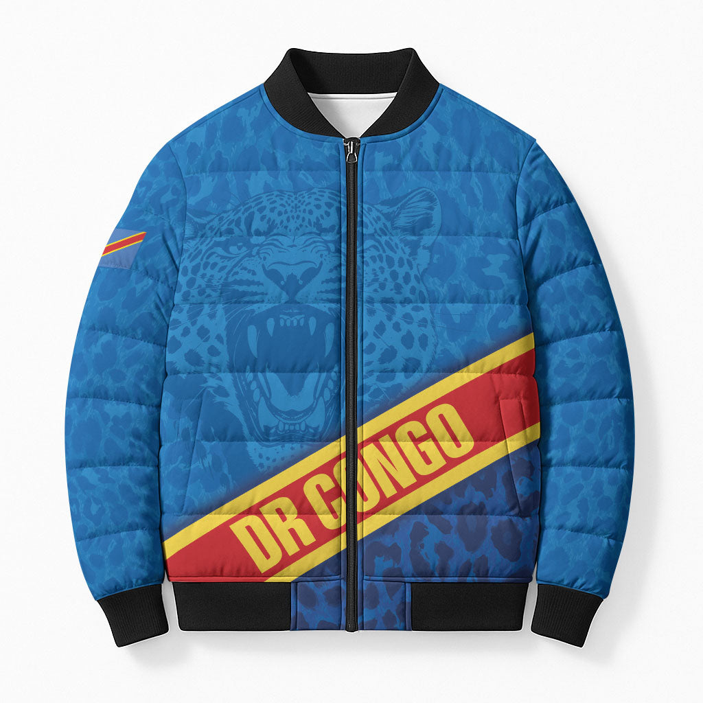 DR Congo Basketball Custom Bomber Puffer Jacket 2026 Go Leopards