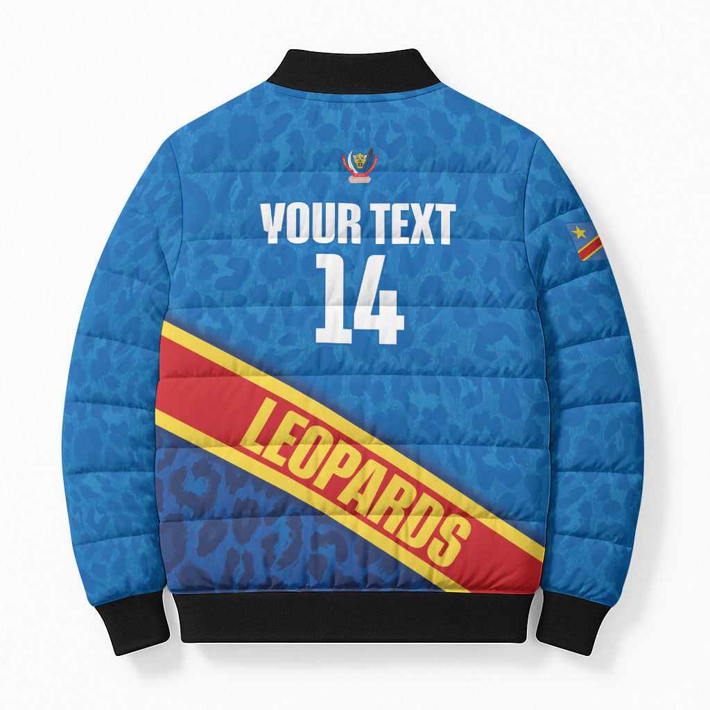 DR Congo Basketball Custom Bomber Puffer Jacket 2026 Go Leopards