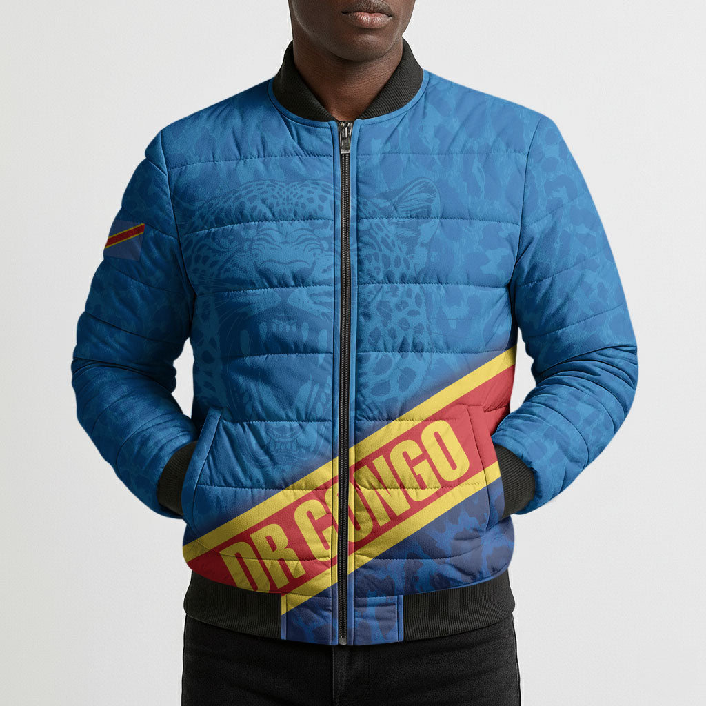 DR Congo Basketball Custom Bomber Puffer Jacket 2026 Go Leopards