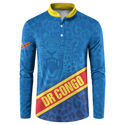 DR Congo Basketball Custom Button Sweatshirt 2026 Go Leopards