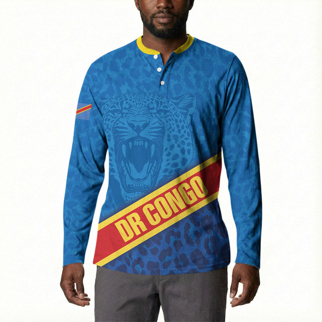 DR Congo Basketball Custom Button Sweatshirt 2026 Go Leopards