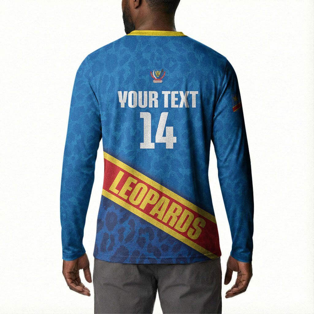 DR Congo Basketball Custom Button Sweatshirt 2026 Go Leopards