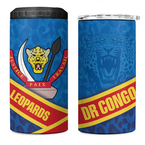 DR Congo Basketball 4 in 1 Can Cooler Tumbler 2026 Go Leopards