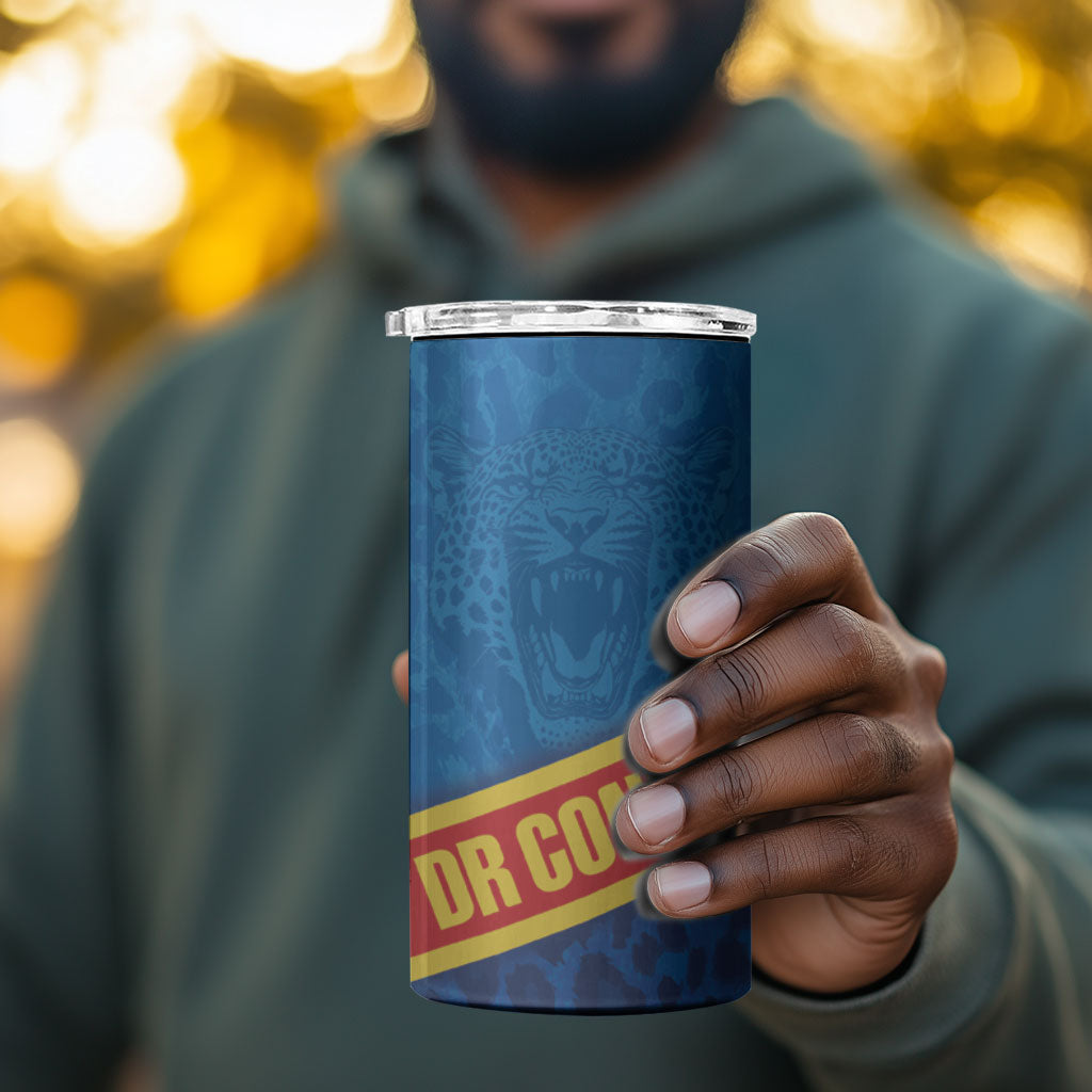 DR Congo Basketball 4 in 1 Can Cooler Tumbler 2026 Go Leopards