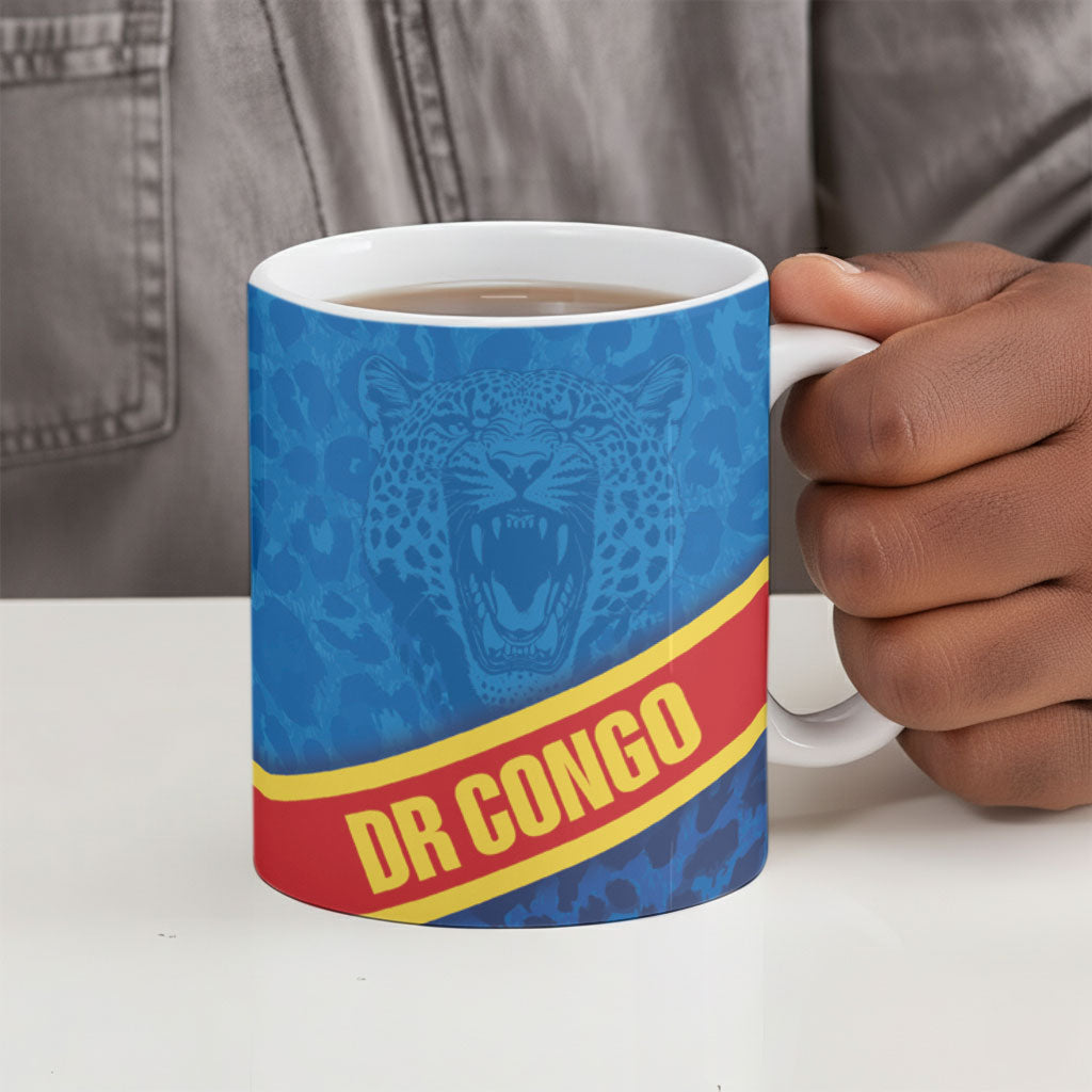 DR Congo Basketball Ceramic Mug 2026 Go Leopards