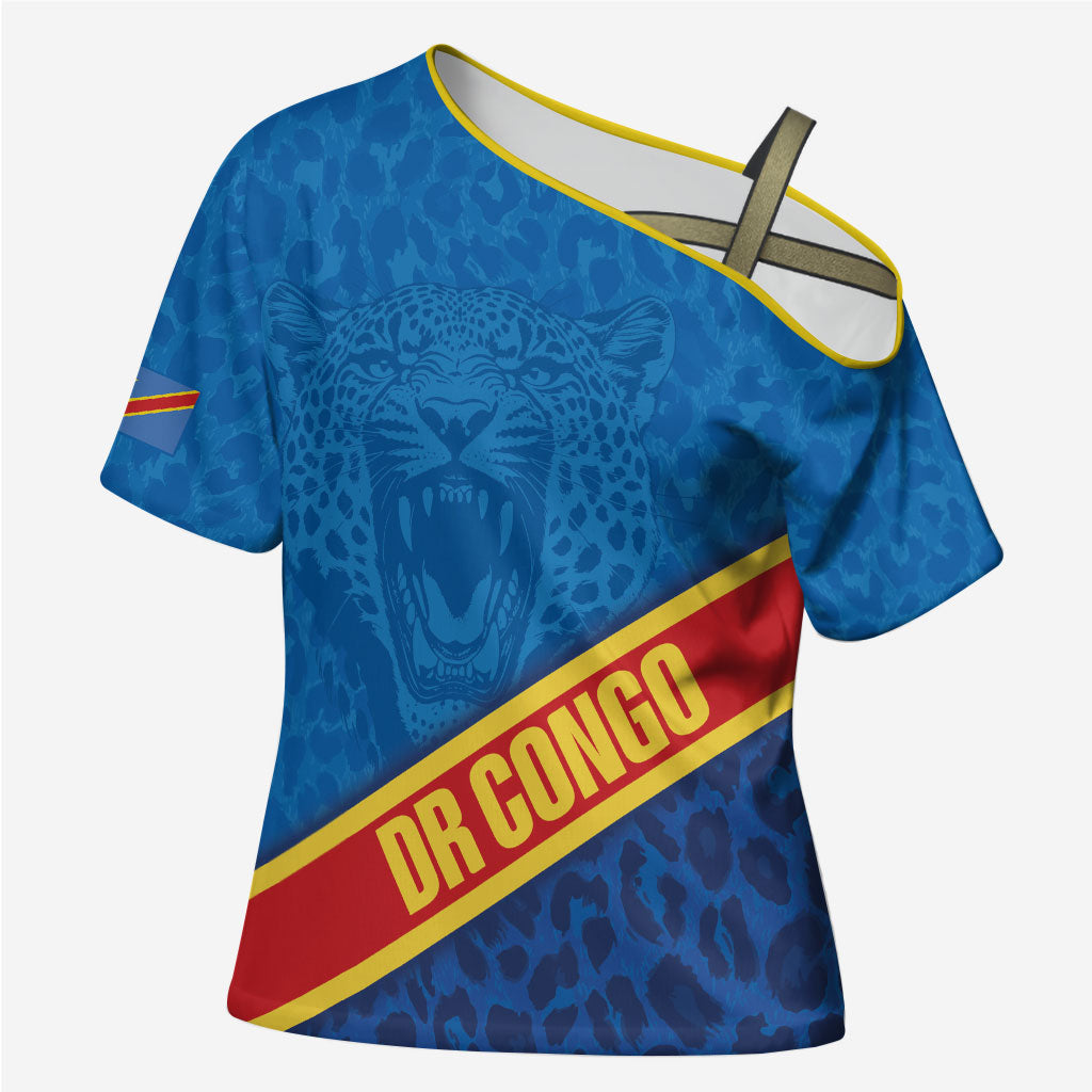 DR Congo Basketball Custom Cross Shoulder Shirt 2026 Go Leopards