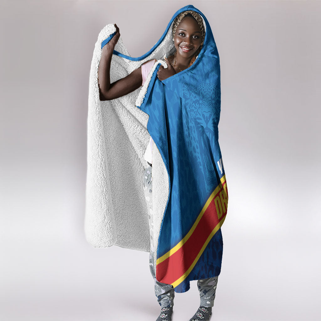 DR Congo Basketball Custom Hooded Blanket 2026 Go Leopards