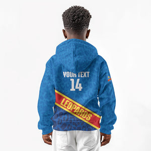 DR Congo Basketball Custom Kid Hoodie 2026 Go Leopards
