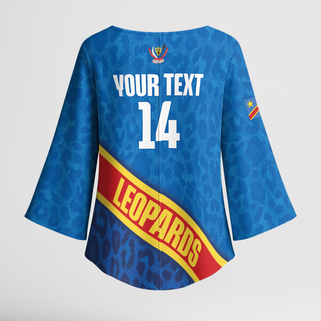 DR Congo Basketball Custom Kimono Sleeve Blouse 2026 Go Leopards