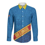 DR Congo Basketball Custom Long Sleeve Button Shirt 2026 Go Leopards