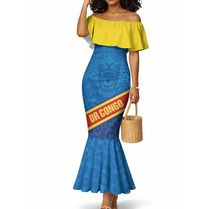 DR Congo Basketball Custom Mermaid Dress 2026 Go Leopards