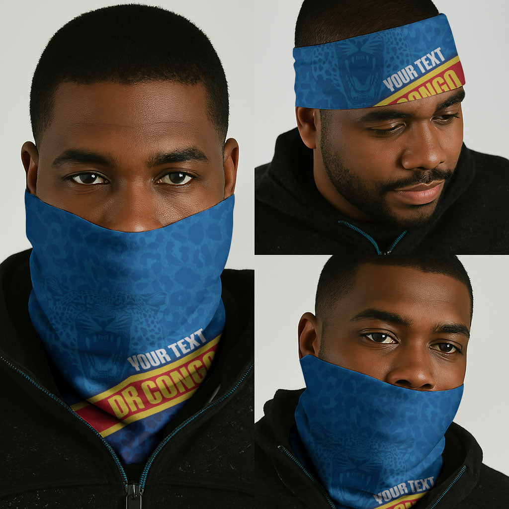 DR Congo Basketball Custom Neck Gaiter 2026 Go Leopards