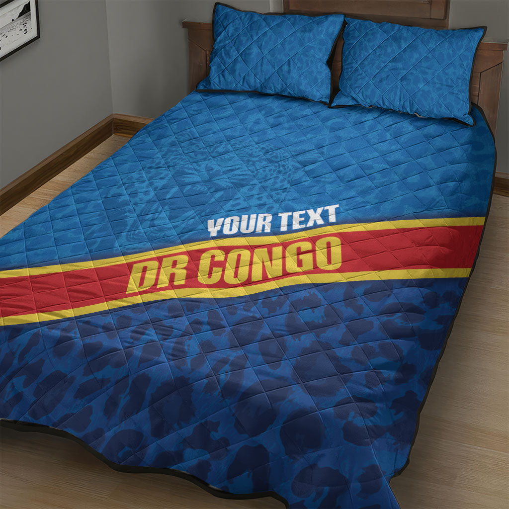 DR Congo Basketball Custom Quilt Bed Set 2026 Go Leopards