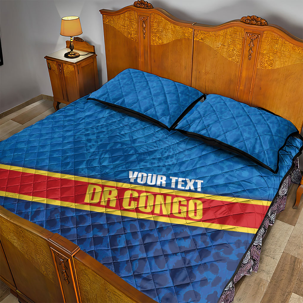 DR Congo Basketball Custom Quilt Bed Set 2026 Go Leopards