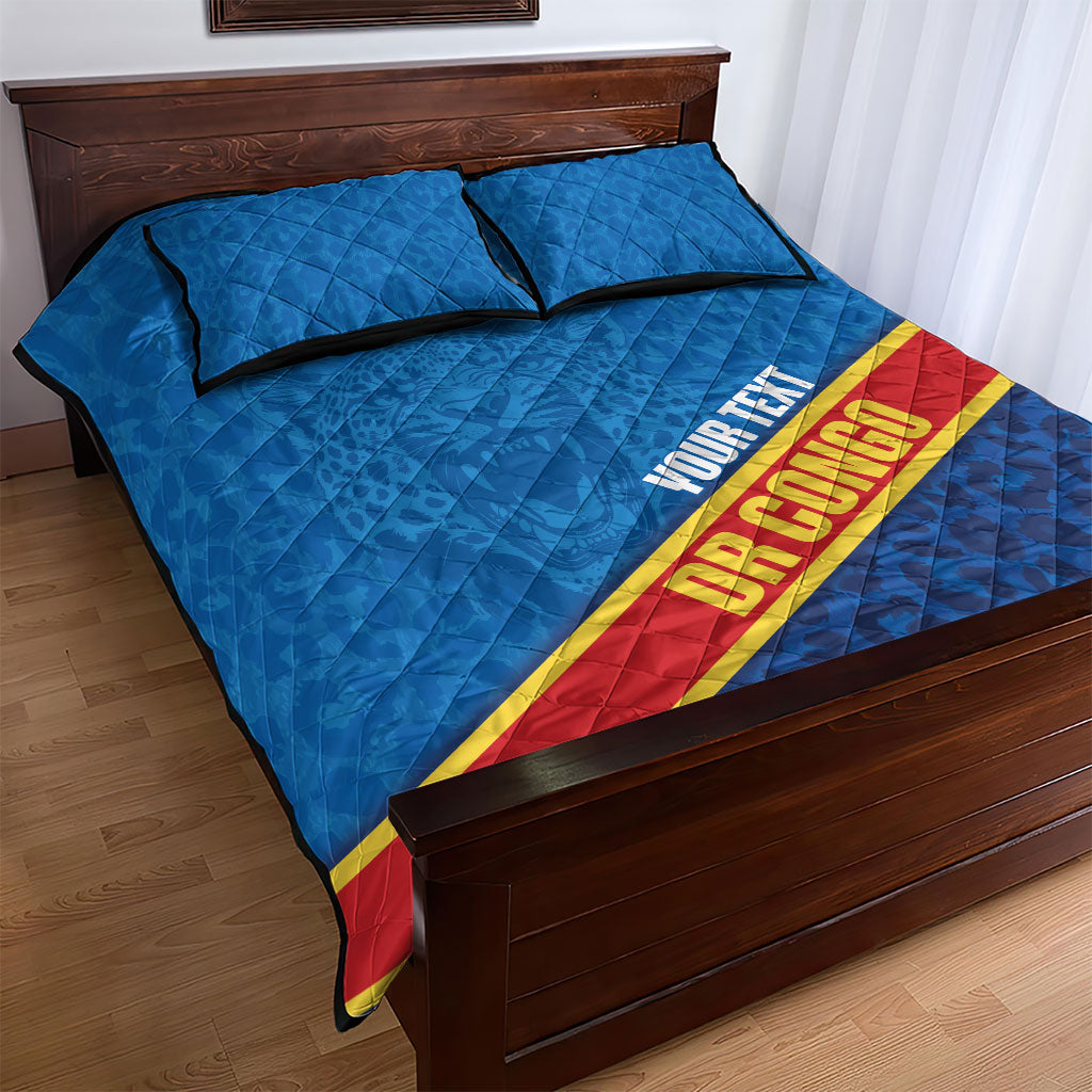 DR Congo Basketball Custom Quilt Bed Set 2026 Go Leopards