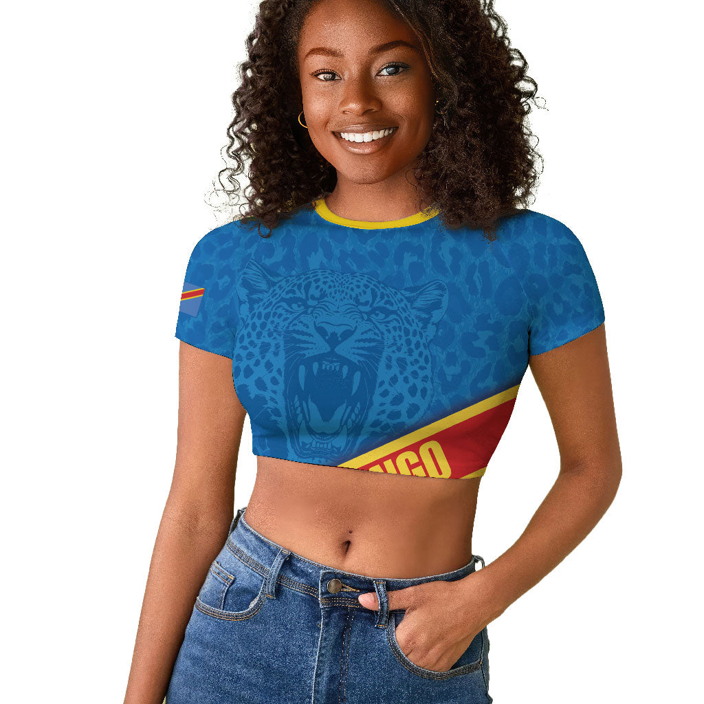 DR Congo Basketball Custom Raglan Cropped T shirt 2026 Go Leopards