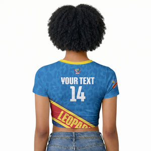 DR Congo Basketball Custom Raglan Cropped T shirt 2026 Go Leopards