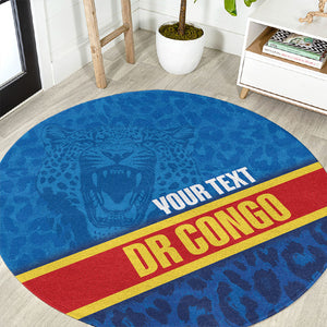 DR Congo Basketball Custom Round Carpet 2026 Go Leopards