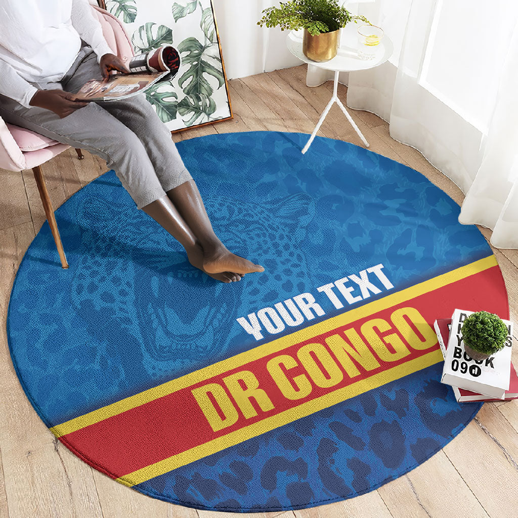 DR Congo Basketball Custom Round Carpet 2026 Go Leopards