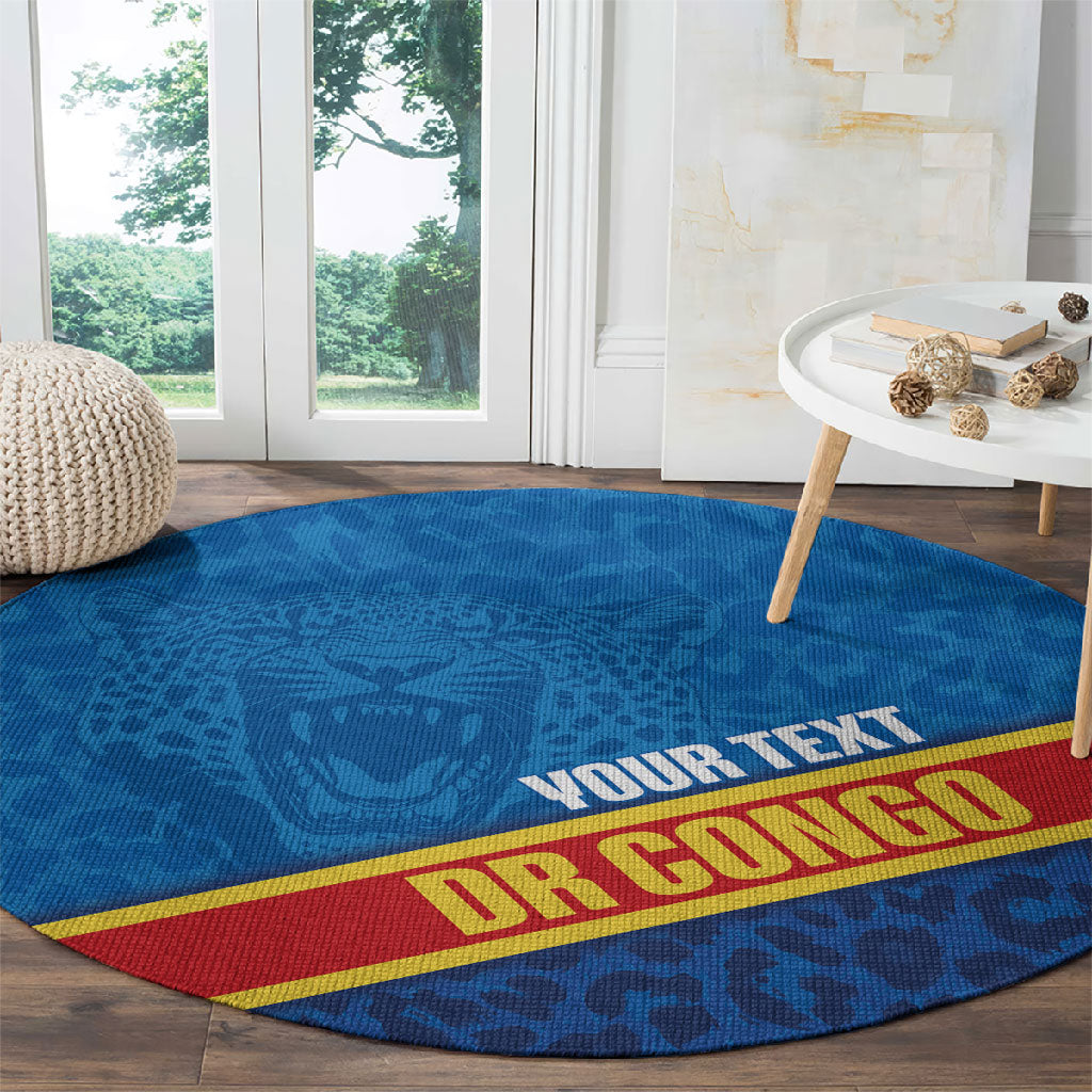 DR Congo Basketball Custom Round Carpet 2026 Go Leopards