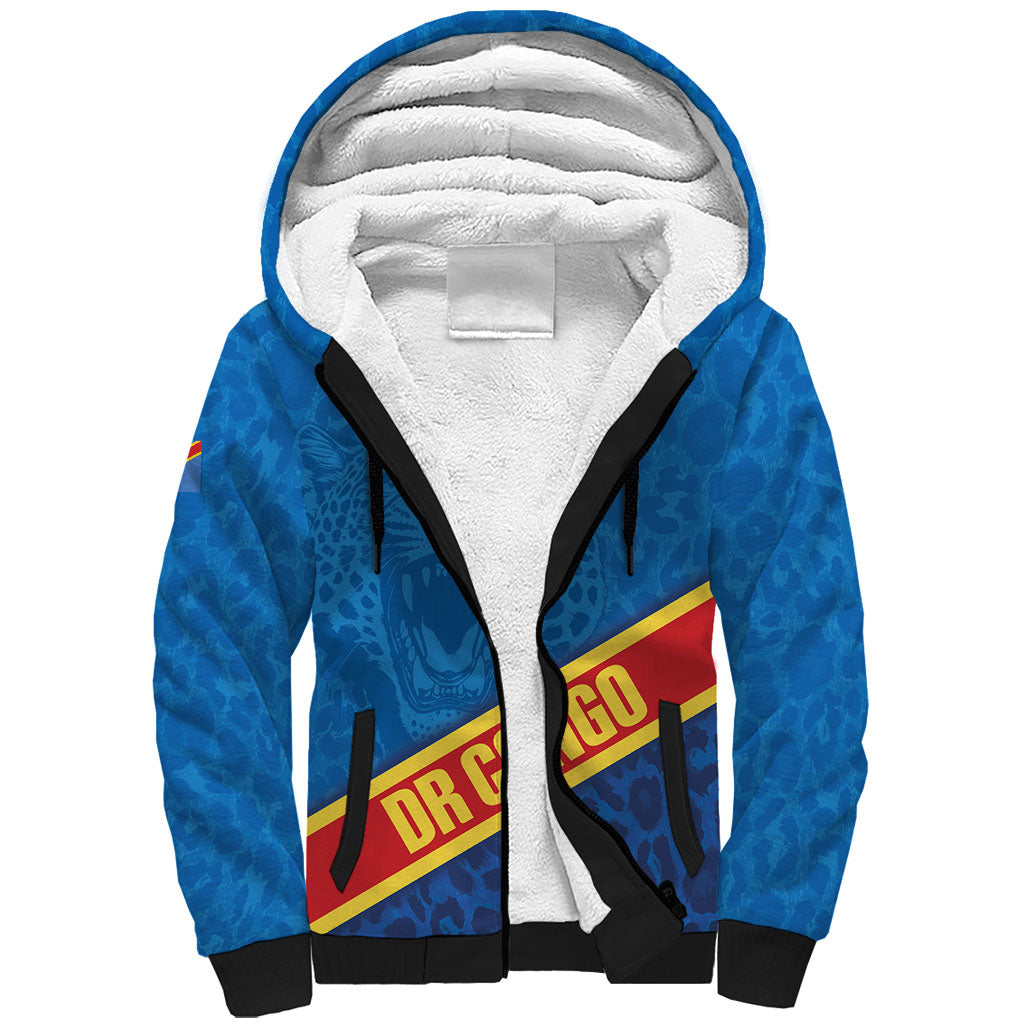 DR Congo Basketball Custom Sherpa Hoodie 2026 Go Leopards