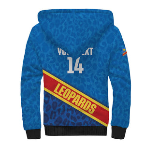DR Congo Basketball Custom Sherpa Hoodie 2026 Go Leopards