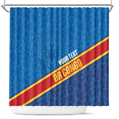 DR Congo Basketball Custom Shower Curtain 2026 Go Leopards