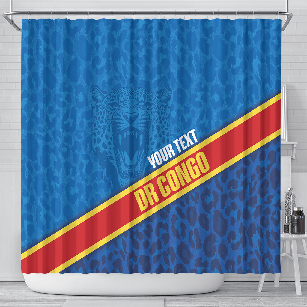 DR Congo Basketball Custom Shower Curtain 2026 Go Leopards