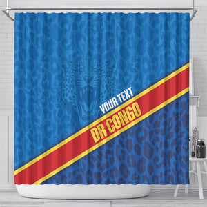 DR Congo Basketball Custom Shower Curtain 2026 Go Leopards