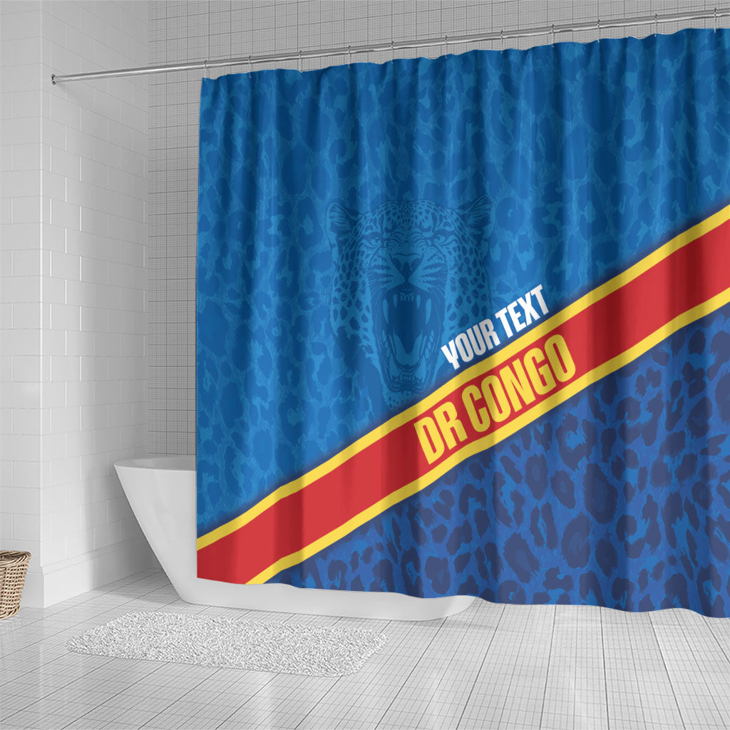 DR Congo Basketball Custom Shower Curtain 2026 Go Leopards