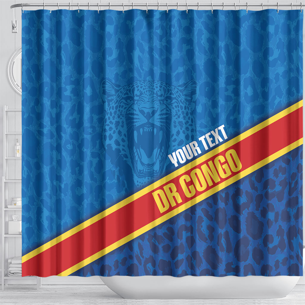 DR Congo Basketball Custom Shower Curtain 2026 Go Leopards