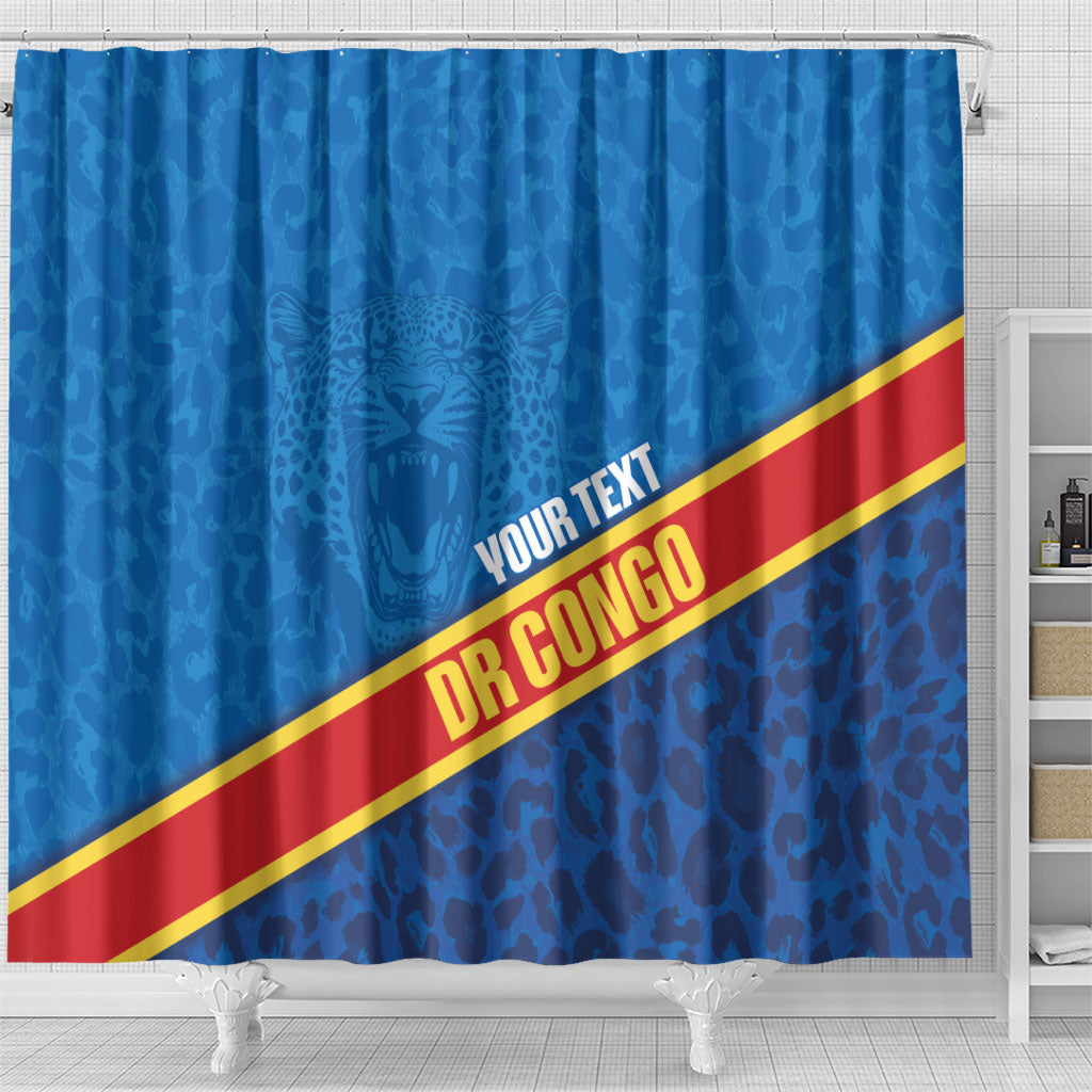 DR Congo Basketball Custom Shower Curtain 2026 Go Leopards