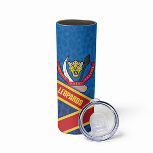 DR Congo Basketball Skinny Tumbler 2026 Go Leopards