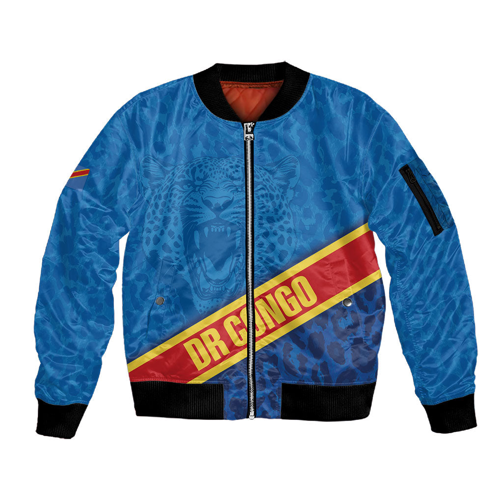 DR Congo Basketball Custom Sleeve Zip Bomber Jacket 2026 Go Leopards